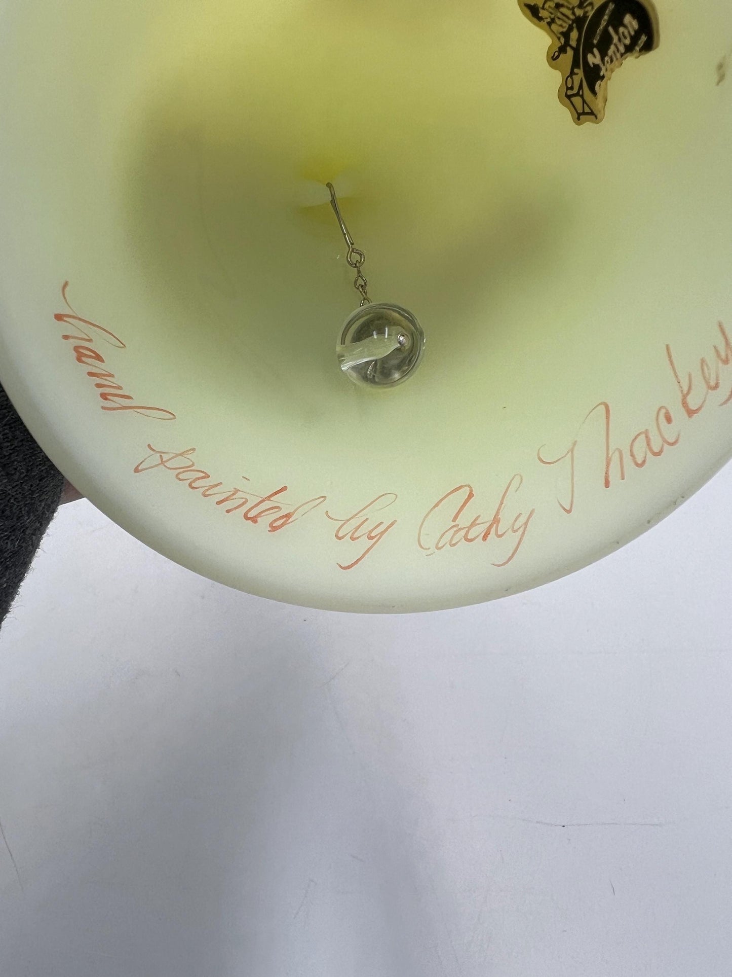 Fenton Uranium Custard Satin Glass Bell, signed, Your choice