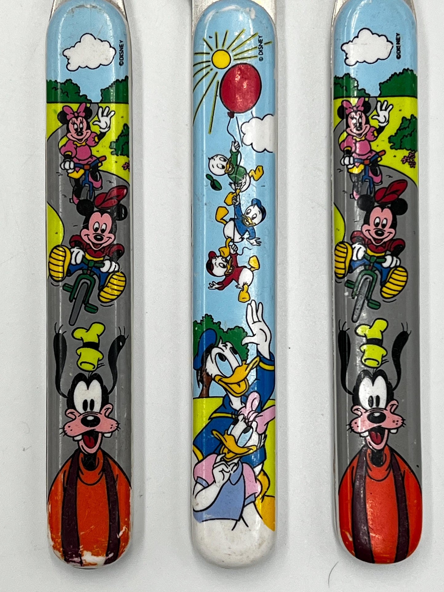 DISNEY Mickey Mouse Lot of Utensils Cutlery for Kids - Swizzle Sticks - Stoirrers- Silverware - Bread Sandwich - Cups
