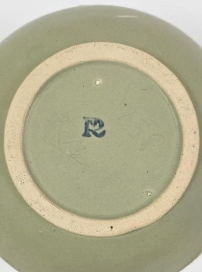 Carnelian II Bowl Vase: Vintage Roseville Pottery - Green and Brown Drip