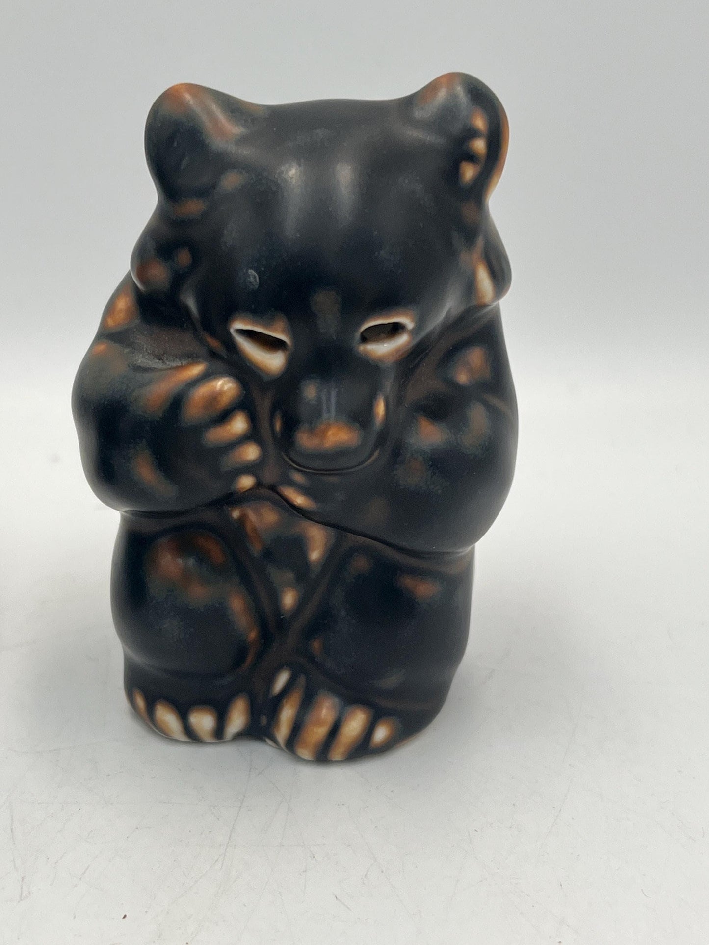 Porcelain Bear Figurines Designed by Knud Kyhn Royal Copenhagen - Two Available