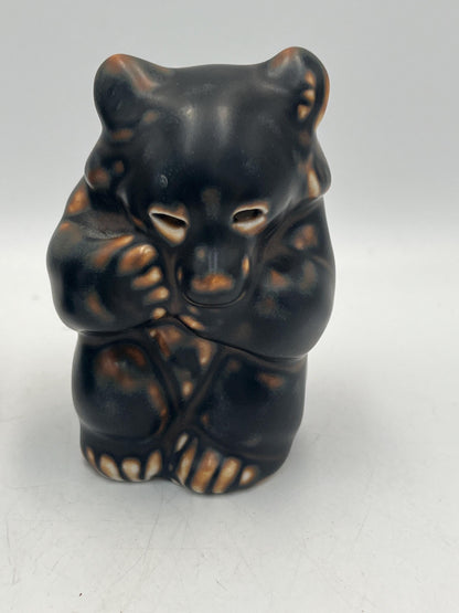 Porcelain Bear Figurines Designed by Knud Kyhn Royal Copenhagen - Two Available