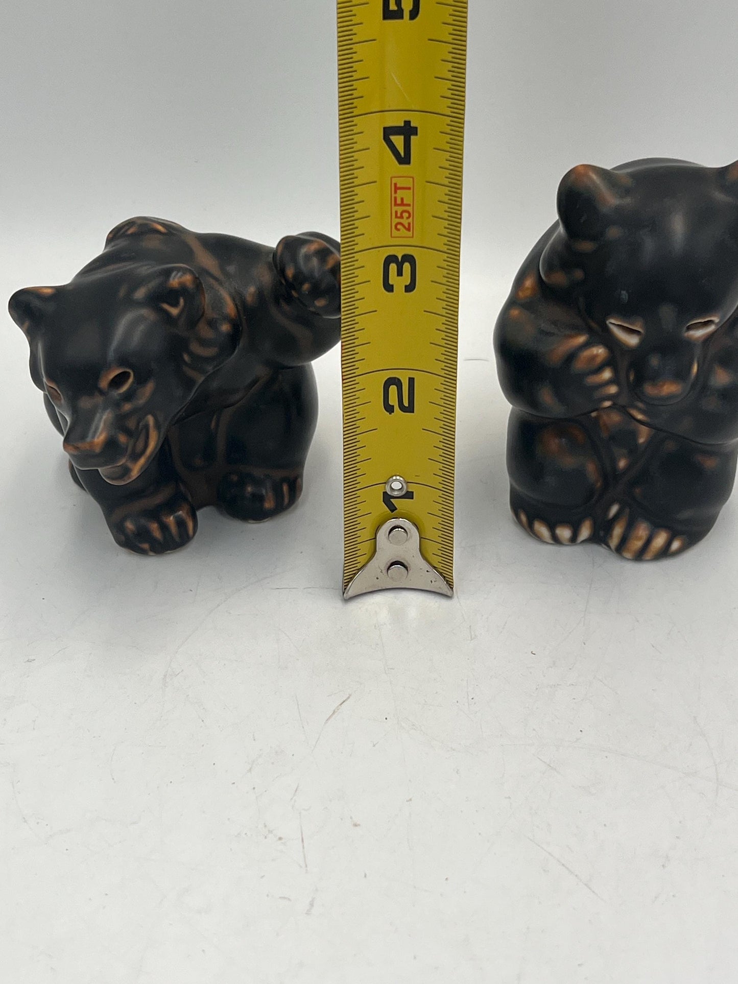 Porcelain Bear Figurines Designed by Knud Kyhn Royal Copenhagen - Two Available