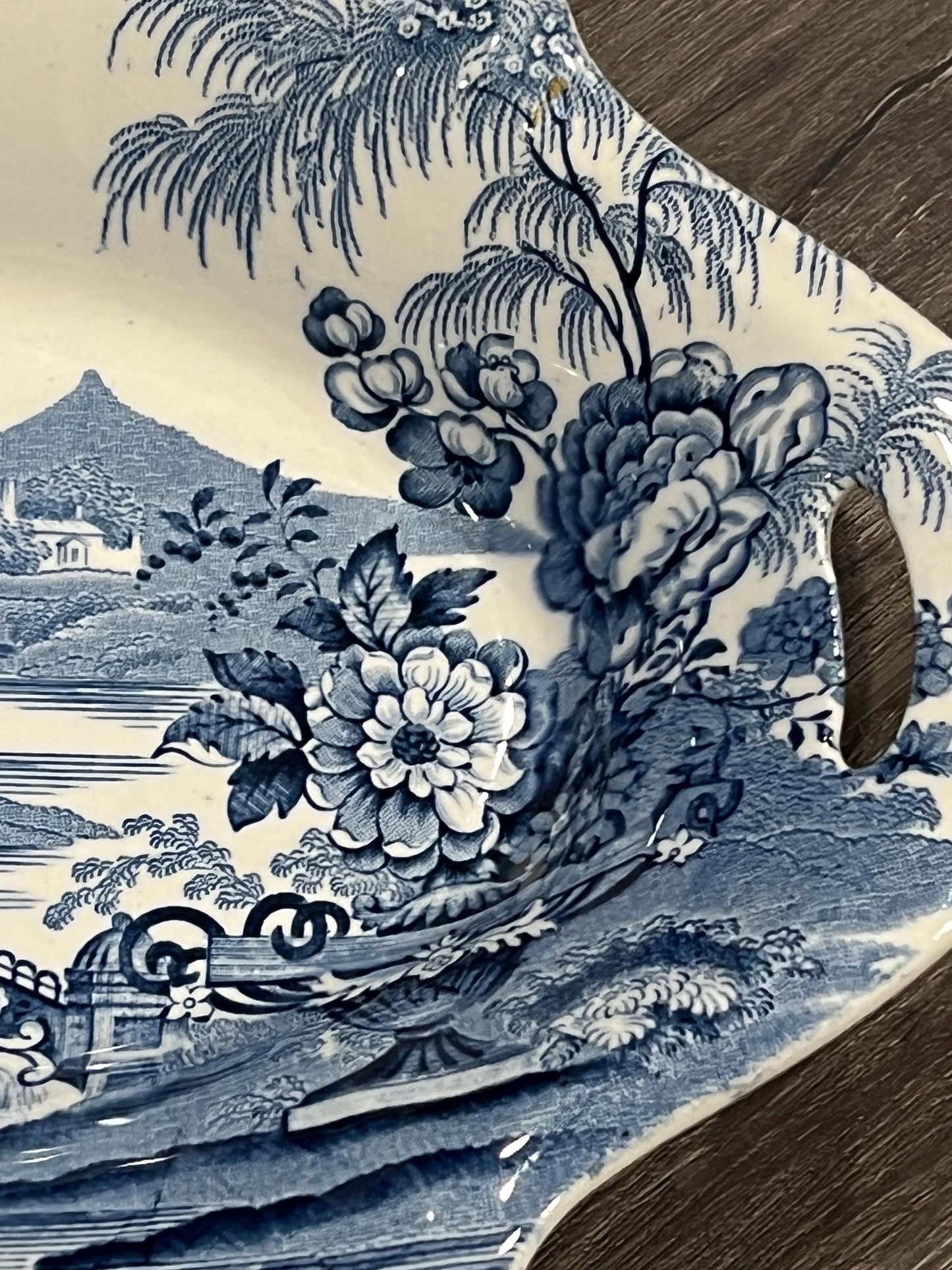 Vintage Tonquin Blue Pair Small Bon Bon Dishes Royal Staffordshire Transferware Clarice Cliff England
