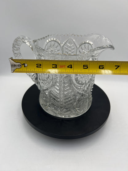 EAPG Riverside Glass Sawtooth Pitcher Inverted Feather Design