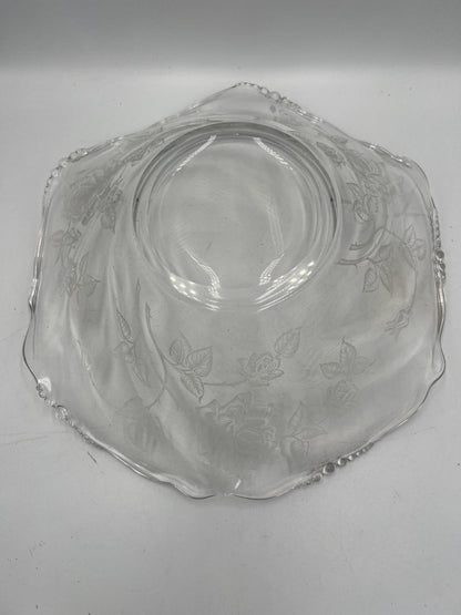 Heisey Waverly Rose Pattern #1515 Mid Century Modern Console Bowl