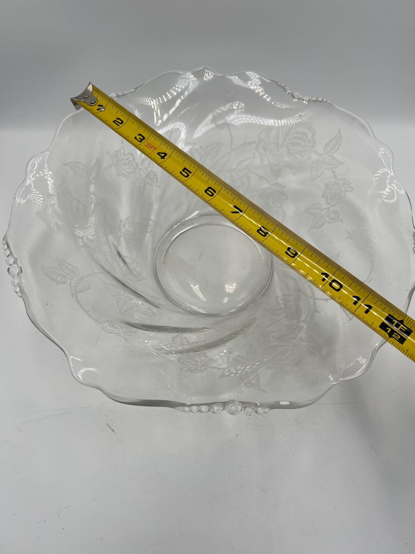 Heisey Waverly Rose Pattern #1515 Mid Century Modern Console Bowl