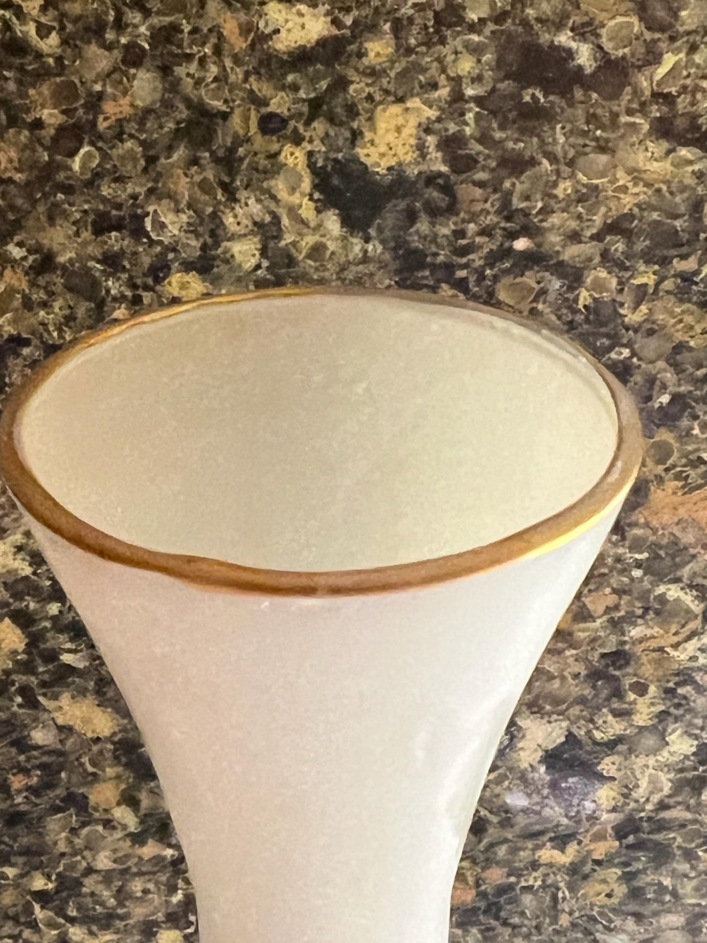 Frosted Glass Vase with Floral Motif 15" H