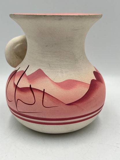 Navajo pottery Vase, Beautiful pastel coloring, Signed