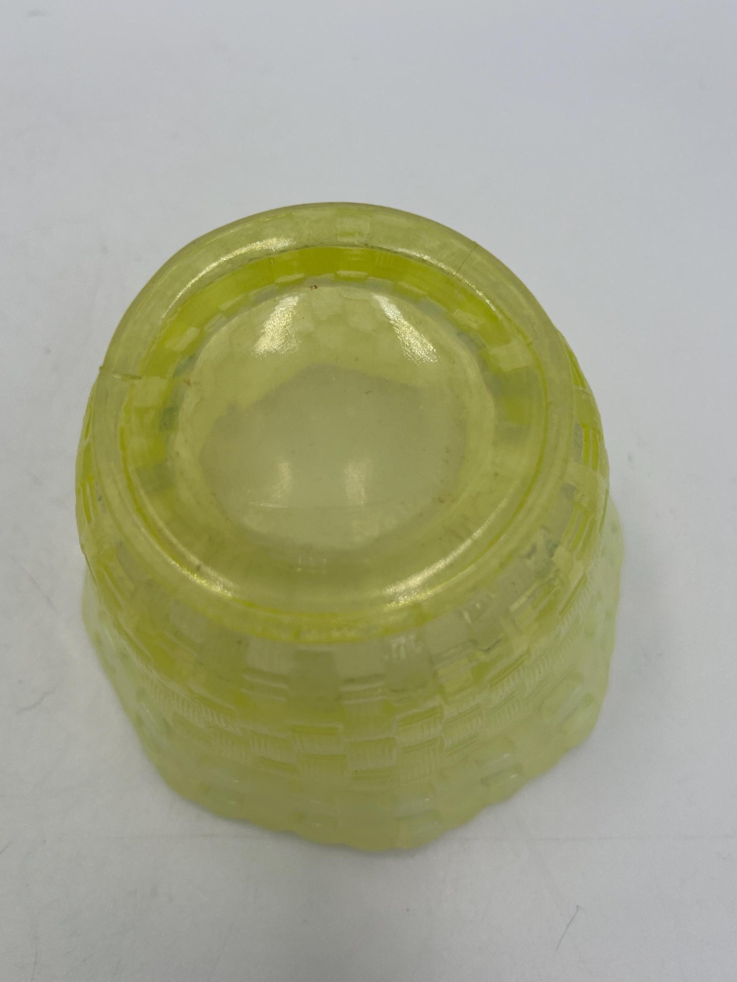 Fenton Uranium Basketweave Bowl or Basket - Your Choice - Glows