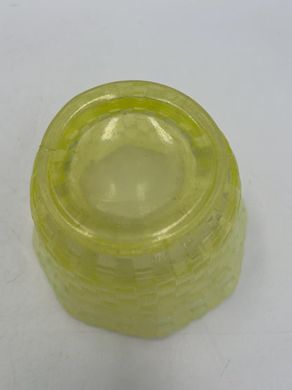Fenton Uranium Basketweave Bowl or Basket - Your Choice - Glows