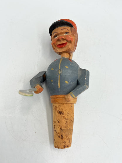 Wooden Wine Stopper: Italian Handcrafted Design (Vintage, 5")