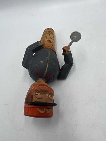Wooden Wine Stopper: Italian Handcrafted Design (Vintage, 5")