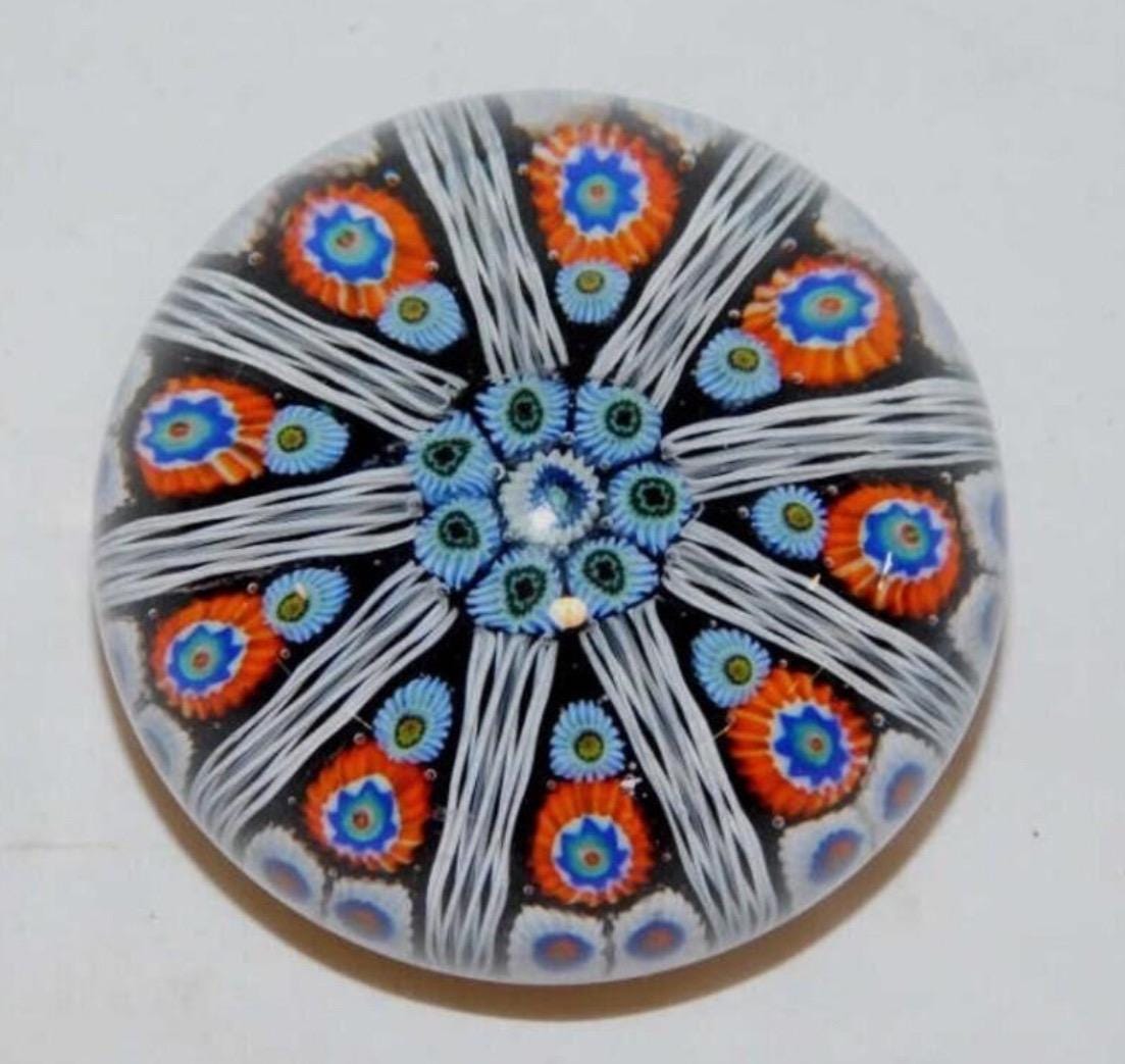 Vintage Glass Millefiori and Unique Large Swirl Paperweights: Handcrafted Collectible Art. Your choice