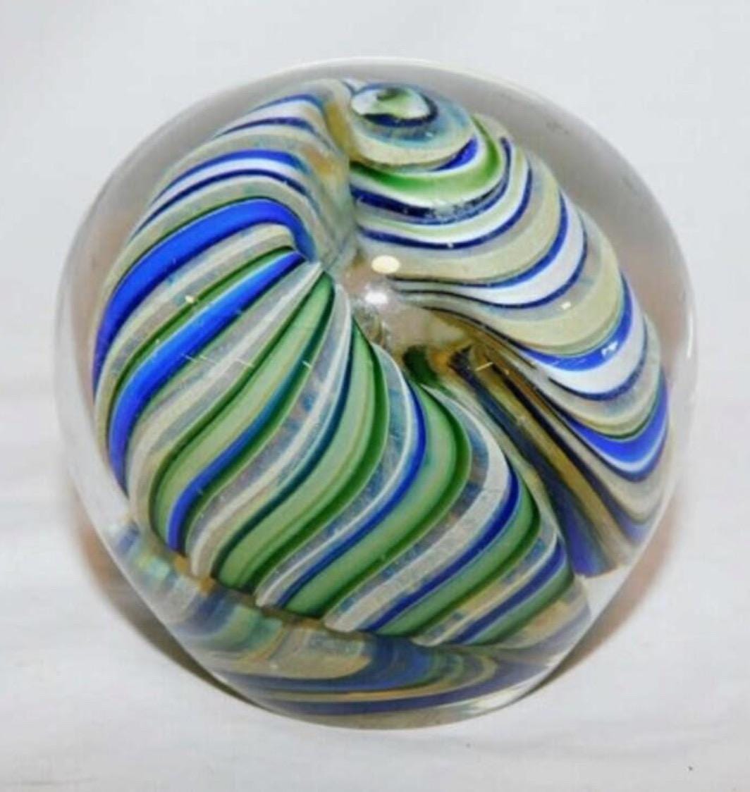 Vintage Glass Millefiori and Unique Large Swirl Paperweights: Handcrafted Collectible Art. Your choice