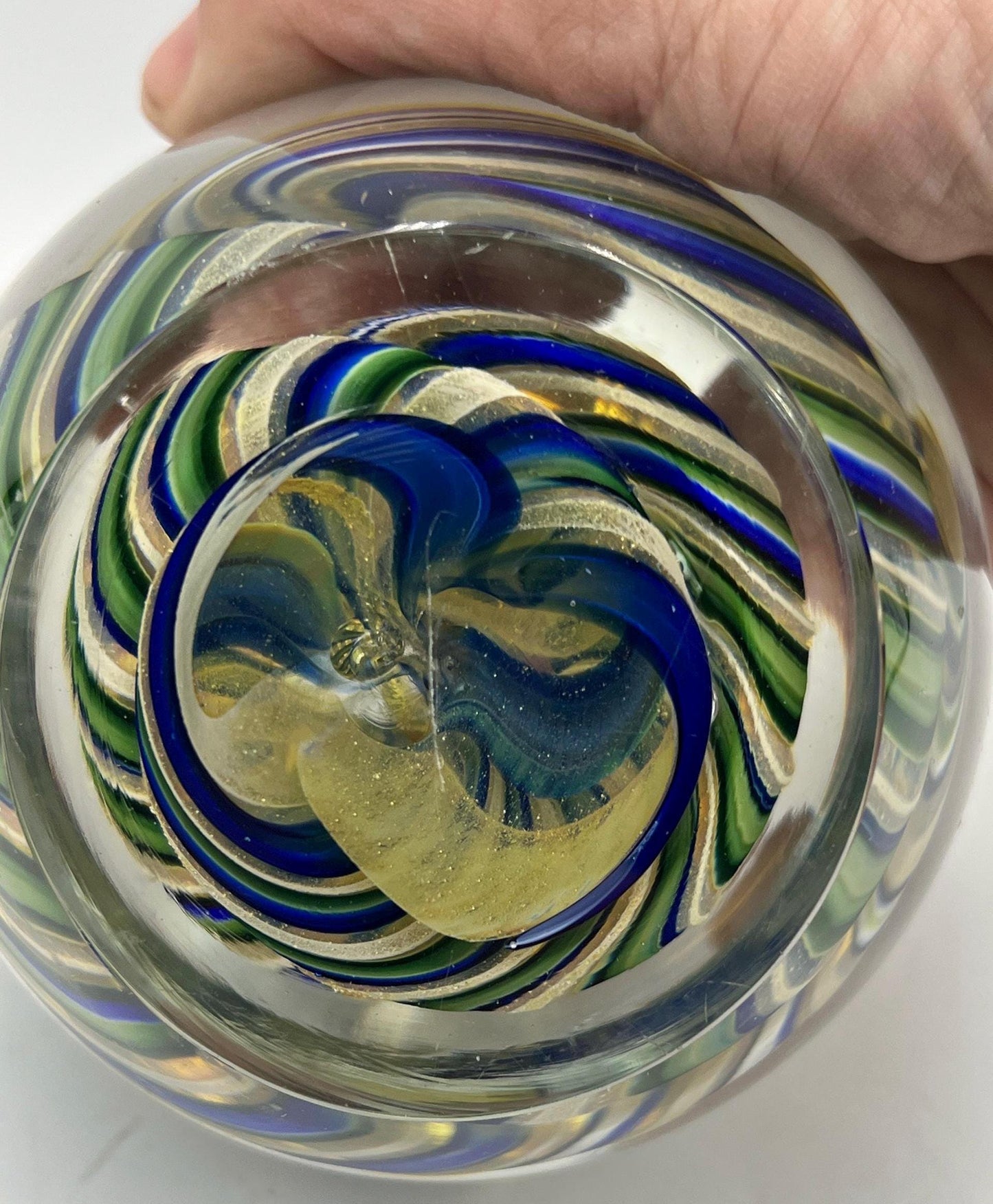 Vintage Glass Millefiori and Unique Large Swirl Paperweights: Handcrafted Collectible Art. Your choice