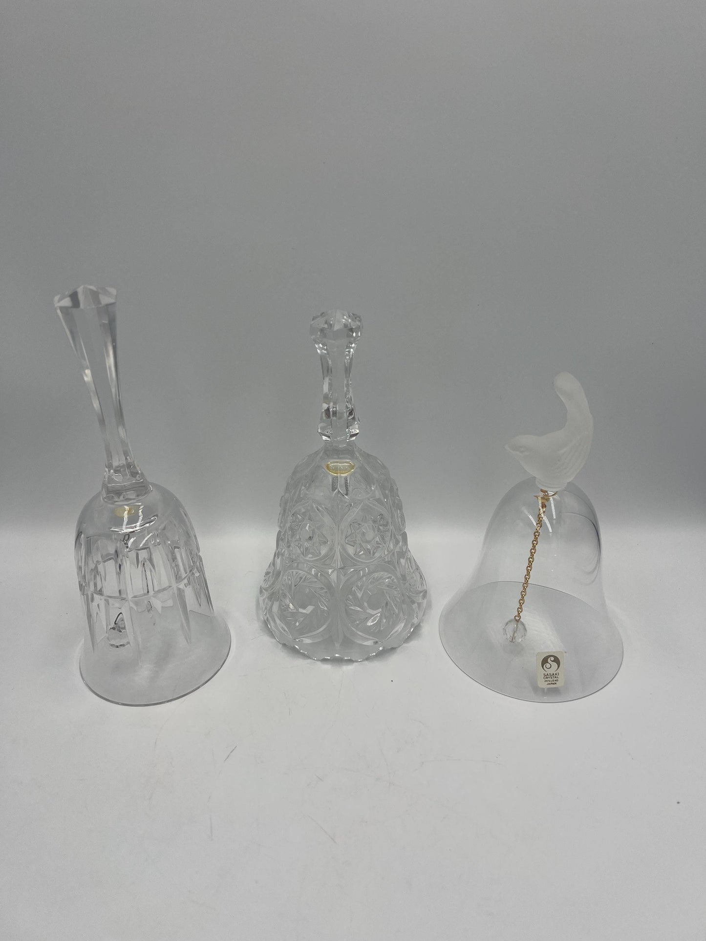 Glass Bells Your Choice! Goebel Annual 1978. Goebel Happy Birthday. Sasaki Dinner Bell. German Lead Crystal.