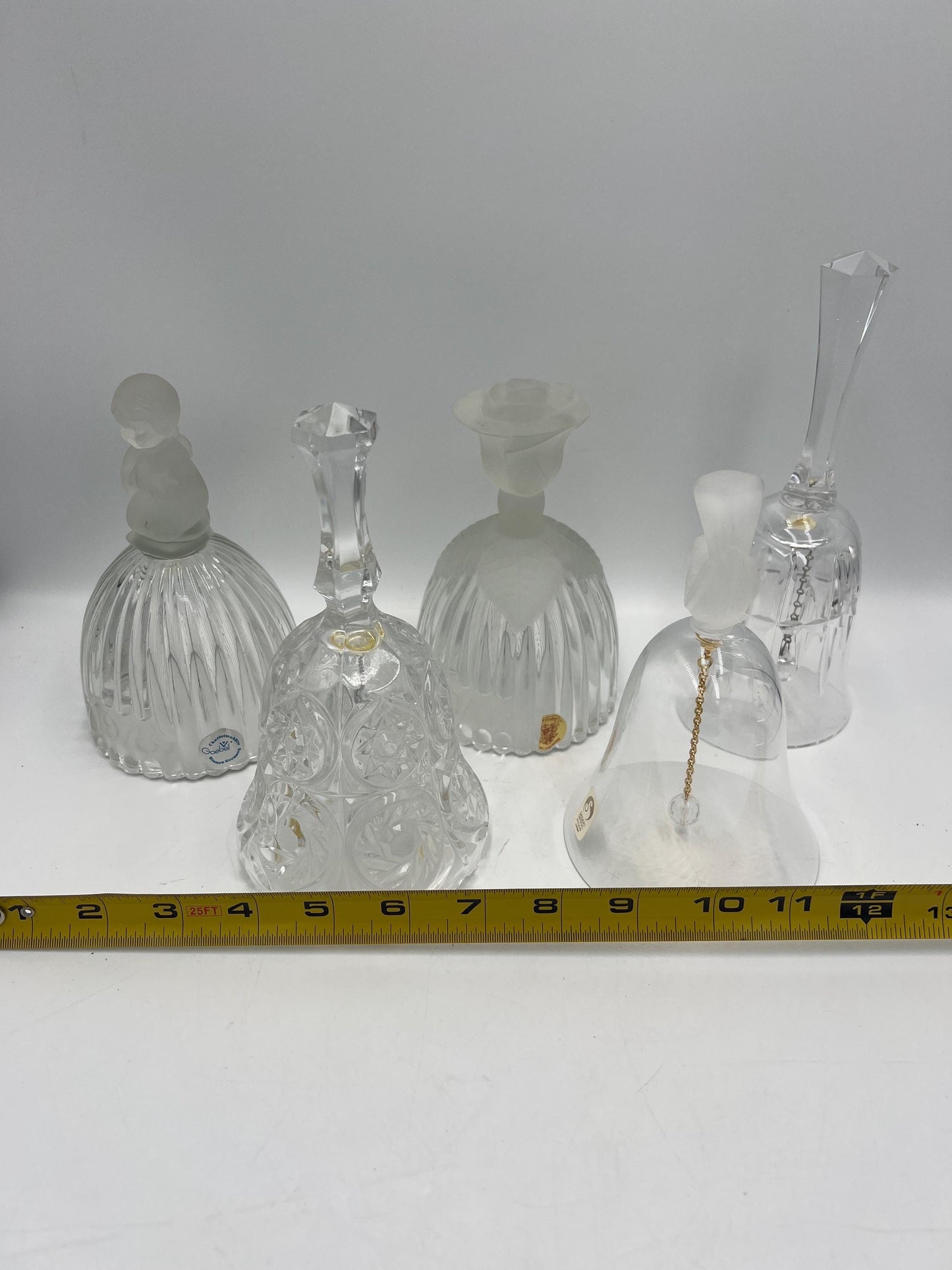 Glass Bells Your Choice! Goebel Annual 1978. Goebel Happy Birthday. Sasaki Dinner Bell. German Lead Crystal.