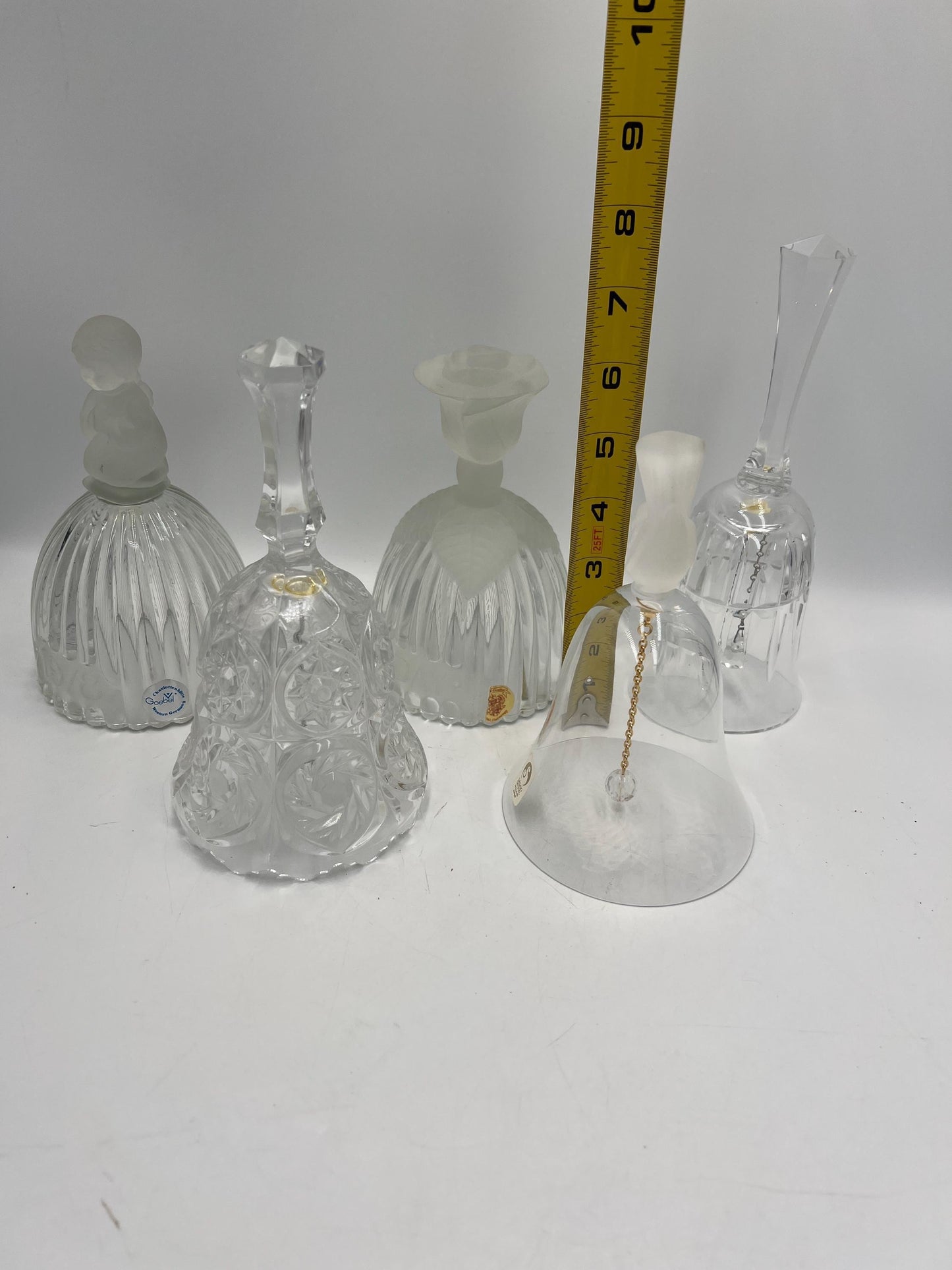 Glass Bells Your Choice! Goebel Annual 1978. Goebel Happy Birthday. Sasaki Dinner Bell. German Lead Crystal.