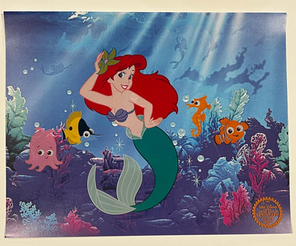 Disney The Little Mermaid Ariel & Friends Sericel | Limited Edition Serigraph 1989 | Walt Disney Company Animation Art