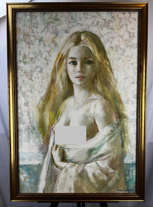 Original Painting Nathan Wasserberger, Untitled, Nude Woman