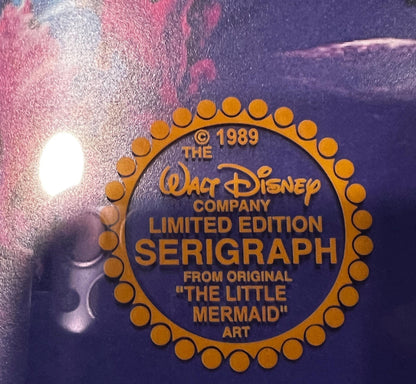 Disney The Little Mermaid Ariel & Friends Sericel | Limited Edition Serigraph 1989 | Walt Disney Company Animation Art