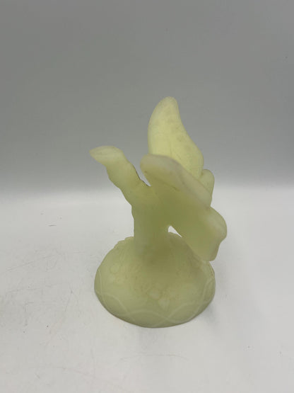 Fenton Custard Glass Animals - Bear - Swan - Butterfly Ring Holder - Glow in Dark