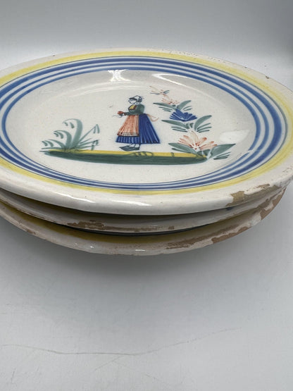 Quimper Faience Set 27 pcs plus Misc items - Bowls - Containers - Plates - Creamer - Sugar