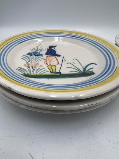 Quimper Faience Set 27 pcs plus Misc items - Bowls - Containers - Plates - Creamer - Sugar