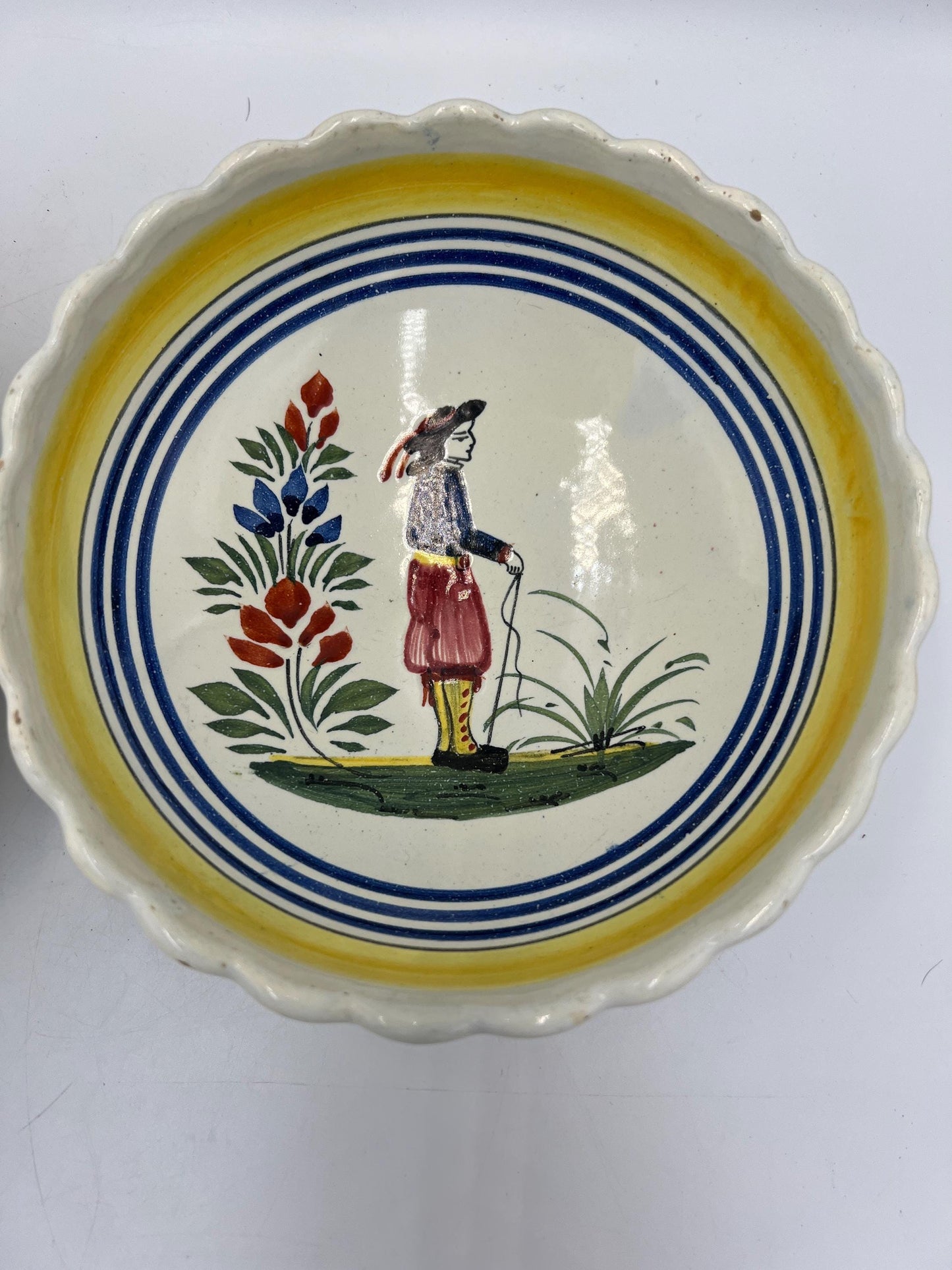 Quimper Faience Set 27 pcs plus Misc items - Bowls - Containers - Plates - Creamer - Sugar