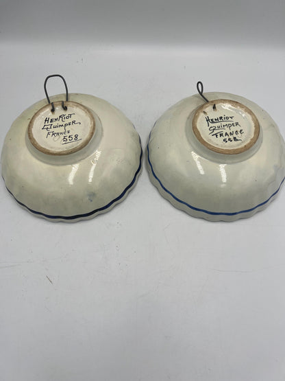 Quimper Faience Set 27 pcs plus Misc items - Bowls - Containers - Plates - Creamer - Sugar