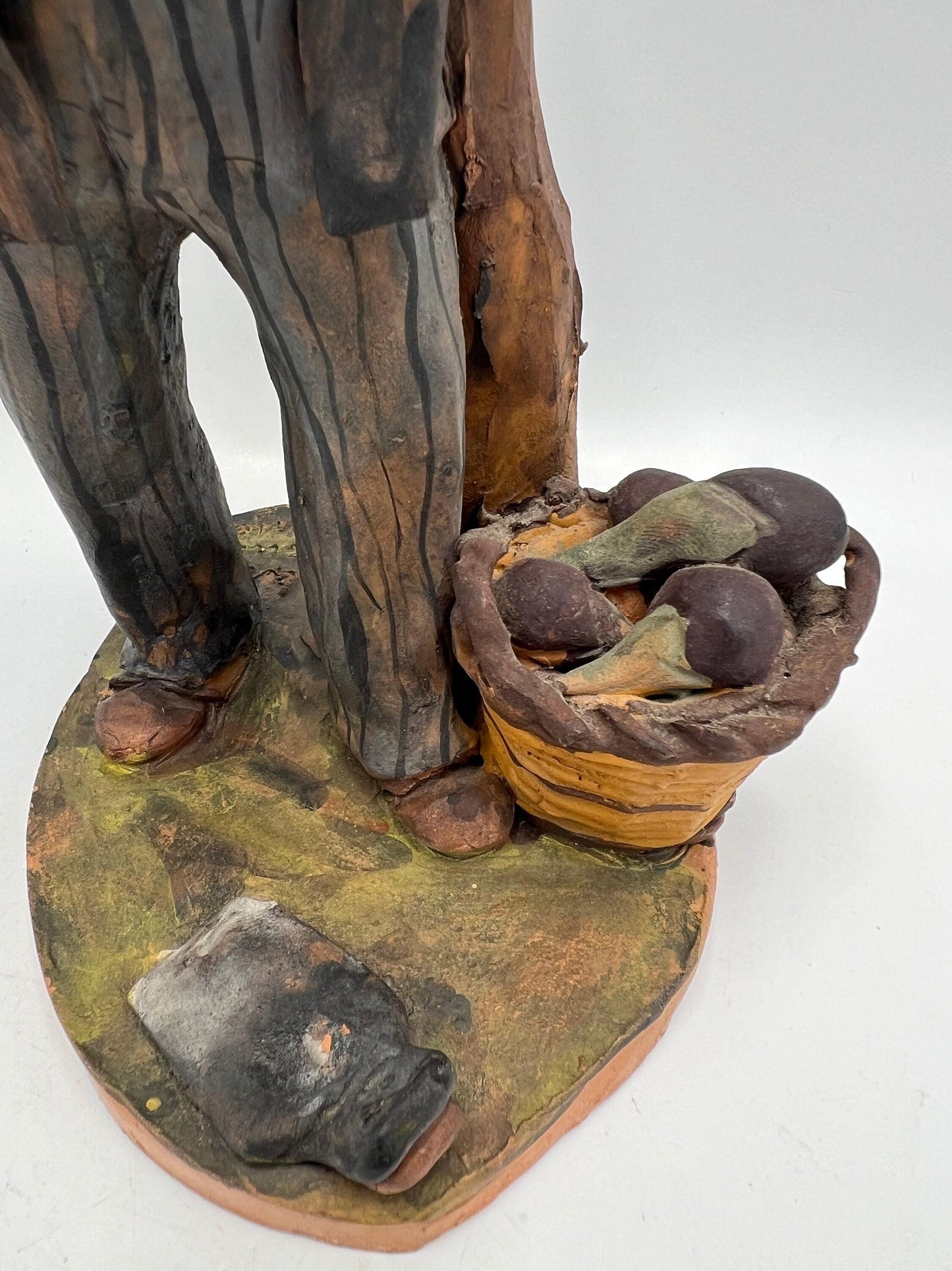 Terracotta Sculpture: Italian Folk Art Man - Signed by Mario Scarlatella