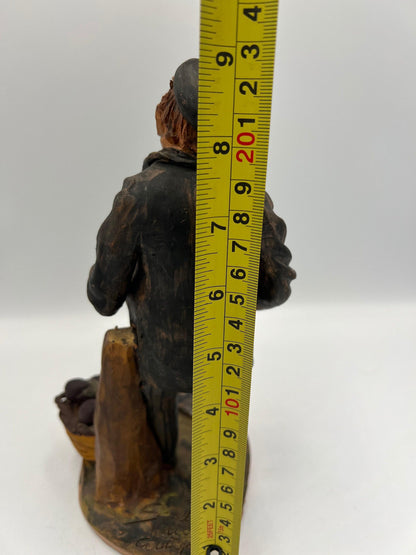 Terracotta Sculpture: Italian Folk Art Man - Signed by Mario Scarlatella