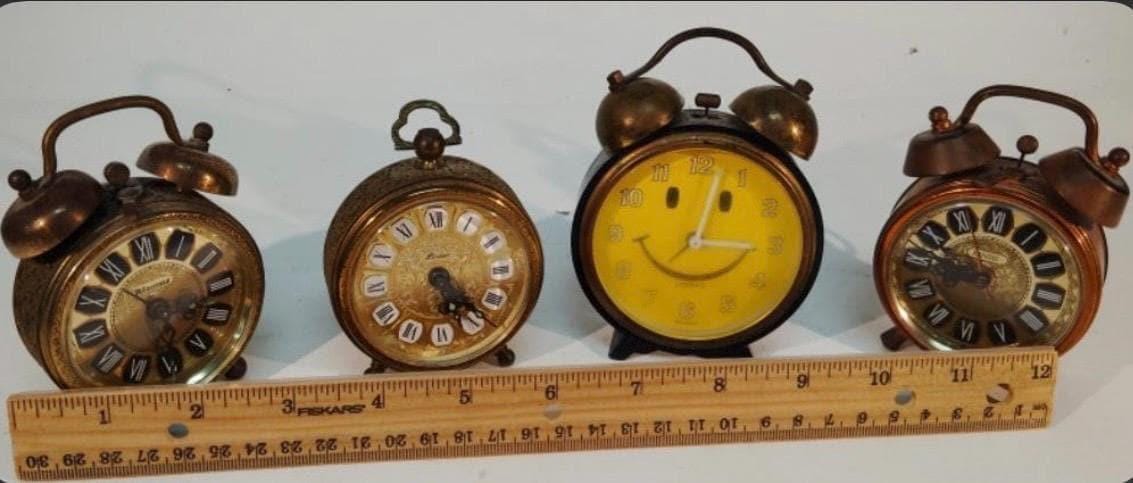 German Alarm Clocks from 1960s/70s: Linden, Lendan, Wedgefield and Kandel Brands. Your choice!