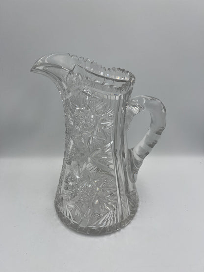 Antique American Brilliant Period (ABP) Cut Glass Pitcher