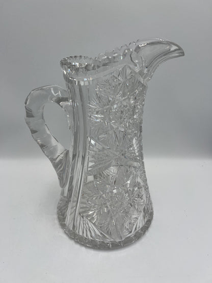 Antique American Brilliant Period (ABP) Cut Glass Pitcher