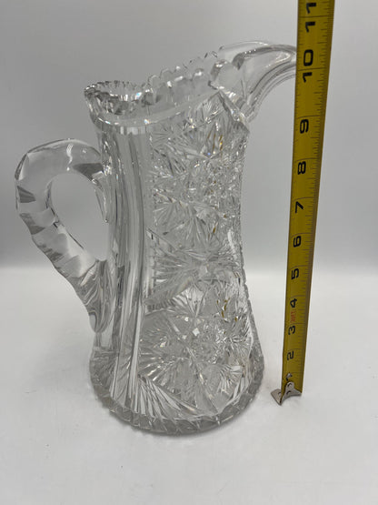 Antique American Brilliant Period (ABP) Cut Glass Pitcher