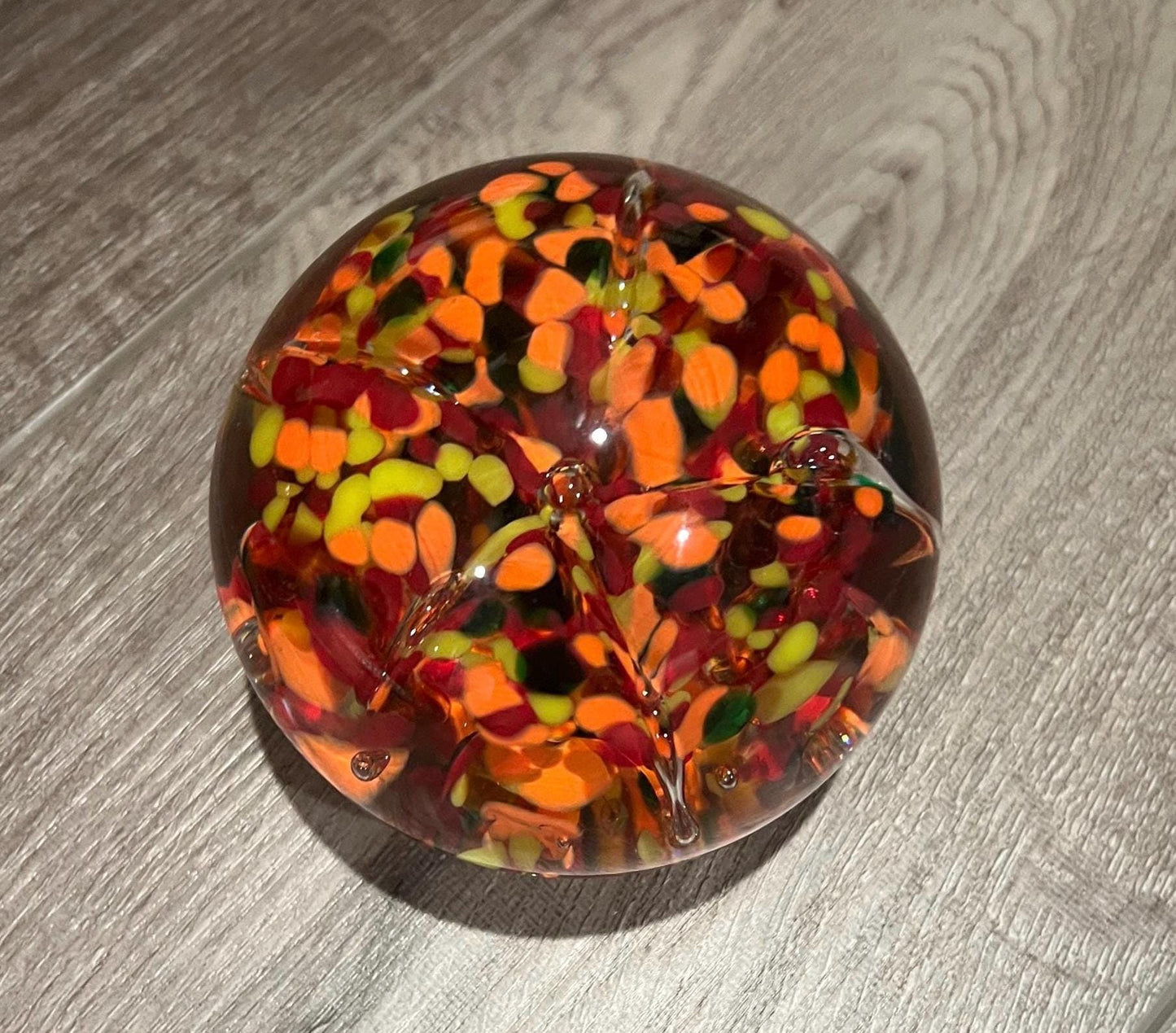 Art Glass Paperweight, signed Kerry Zimmerman 2008