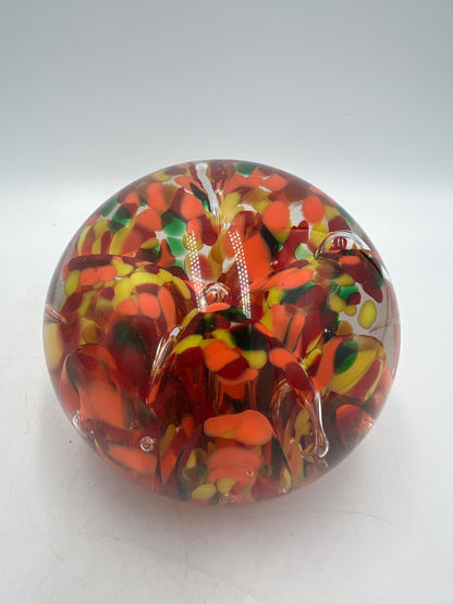 Art Glass Paperweight, signed Kerry Zimmerman 2008