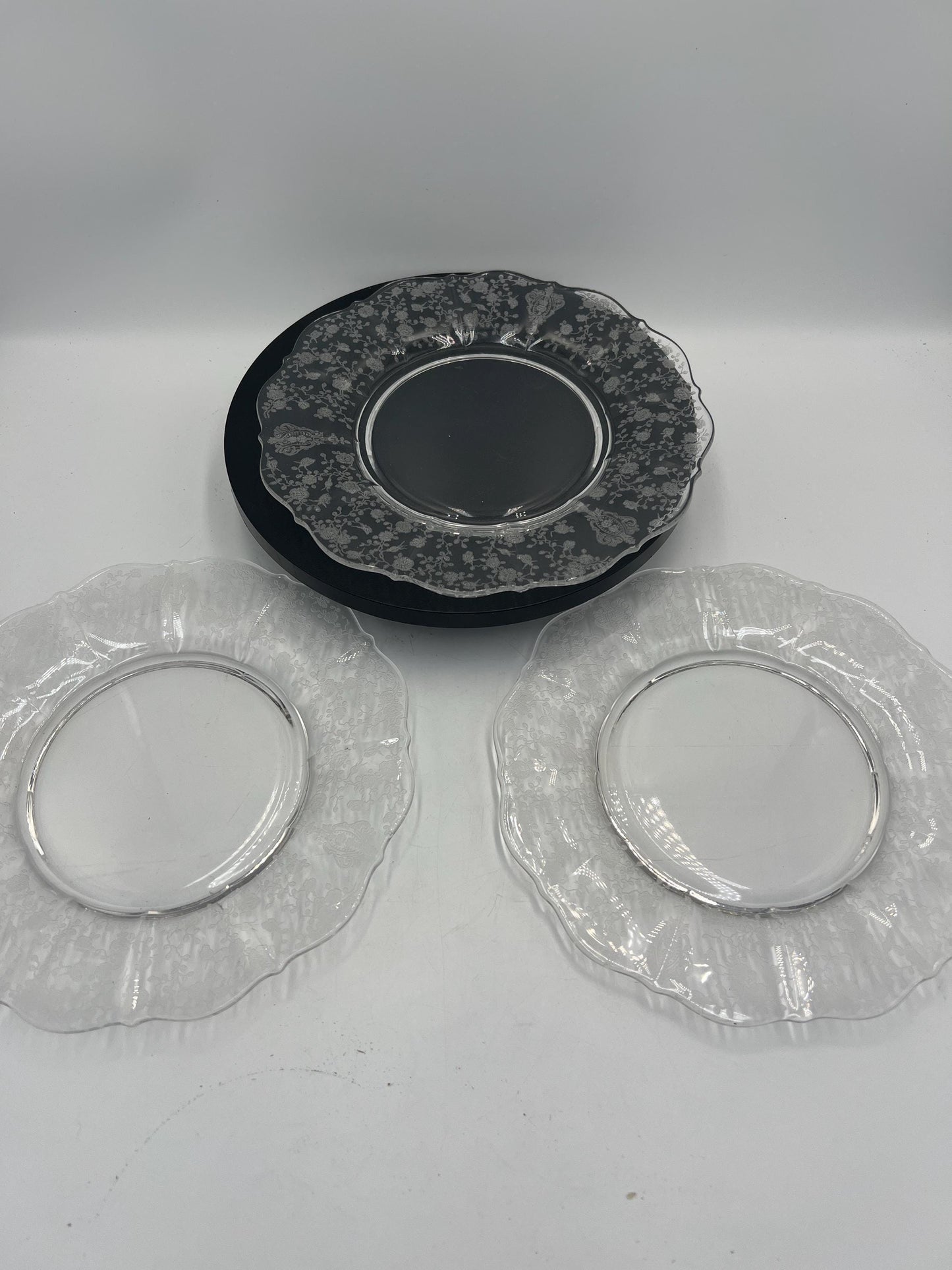 Cambridge Rose Point Glasses and Plate Set Serving Set, 20 pcs