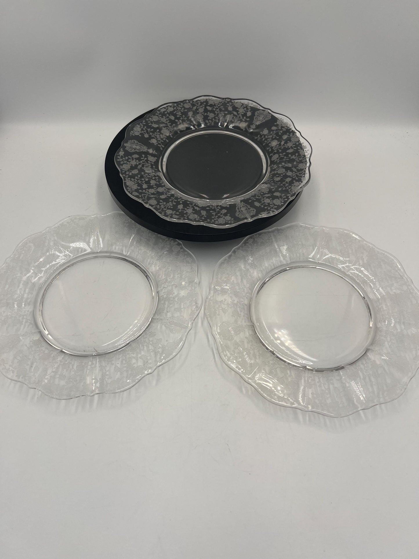 Cambridge Rose Point Glasses and Plate Set Serving Set, 20 pcs