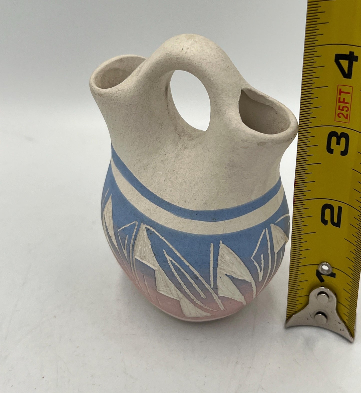 Ute Mountain Wedding Vase: Signed Padilla Pottery, Pastel Colors