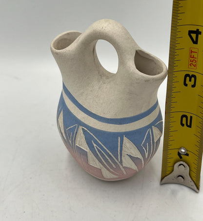 Ute Mountain Wedding Vase: Signed Padilla Pottery, Pastel Colors