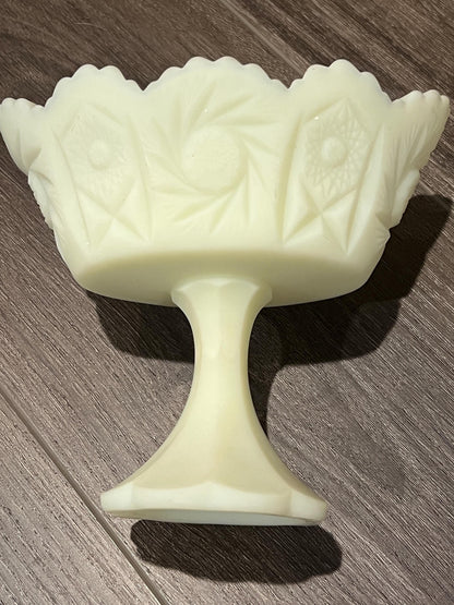 Fenton Custard Glass Compotes - Bowls - Unique- GLOW
