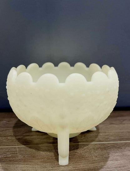 Fenton Custard Glass Compotes - Bowls - Unique- GLOW
