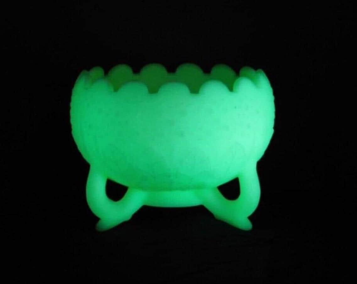 Fenton Custard Glass Compotes - Bowls - Unique- GLOW