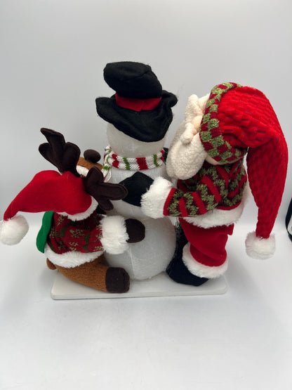 Santa, Reindeer, and Snowman Trio