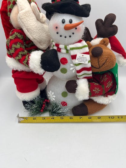 Santa, Reindeer, and Snowman Trio