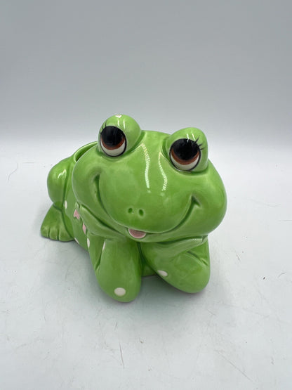 Ceramic Frog Signed Geo Z Lefton 1985