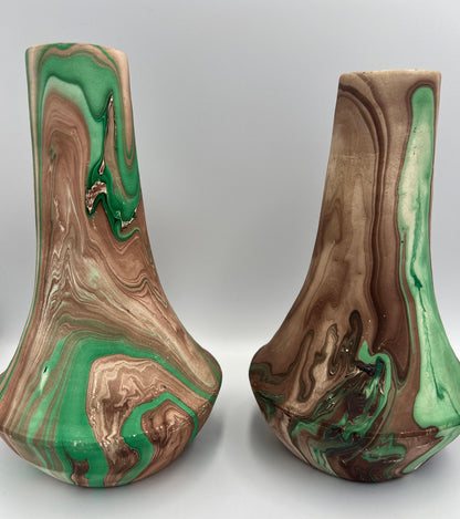 Royal Gorge Inspired Clay Pottery Vases - Scenic RR and Cody, WY Design - Unique Handmade Decor