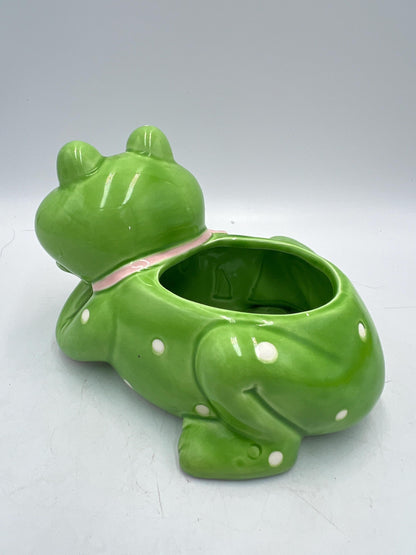 Ceramic Frog Signed Geo Z Lefton 1985